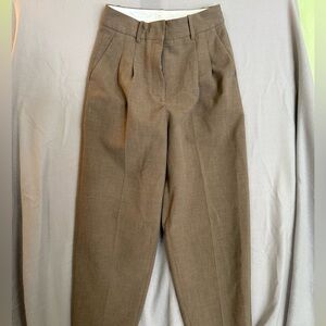 Wilfred Brown High-Rise Pleated Trousers